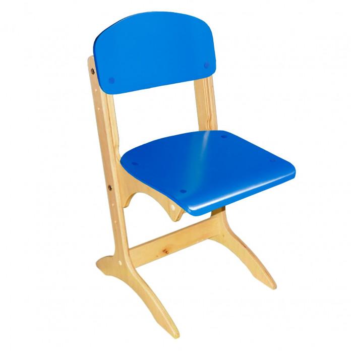 Стілець для дитячого садочку фанерний "Антошка", спинка і сидіння фарбовані, регулюється на ростові групи №1-3,(ТОВ ‘’АЛМАНТ’’), 310х380х545-625 мм.